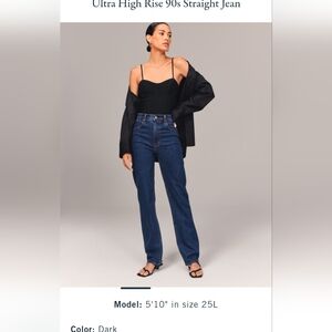 Abercrombie Curve Love Ultra High Rise 90s Straight Leg Jeans
